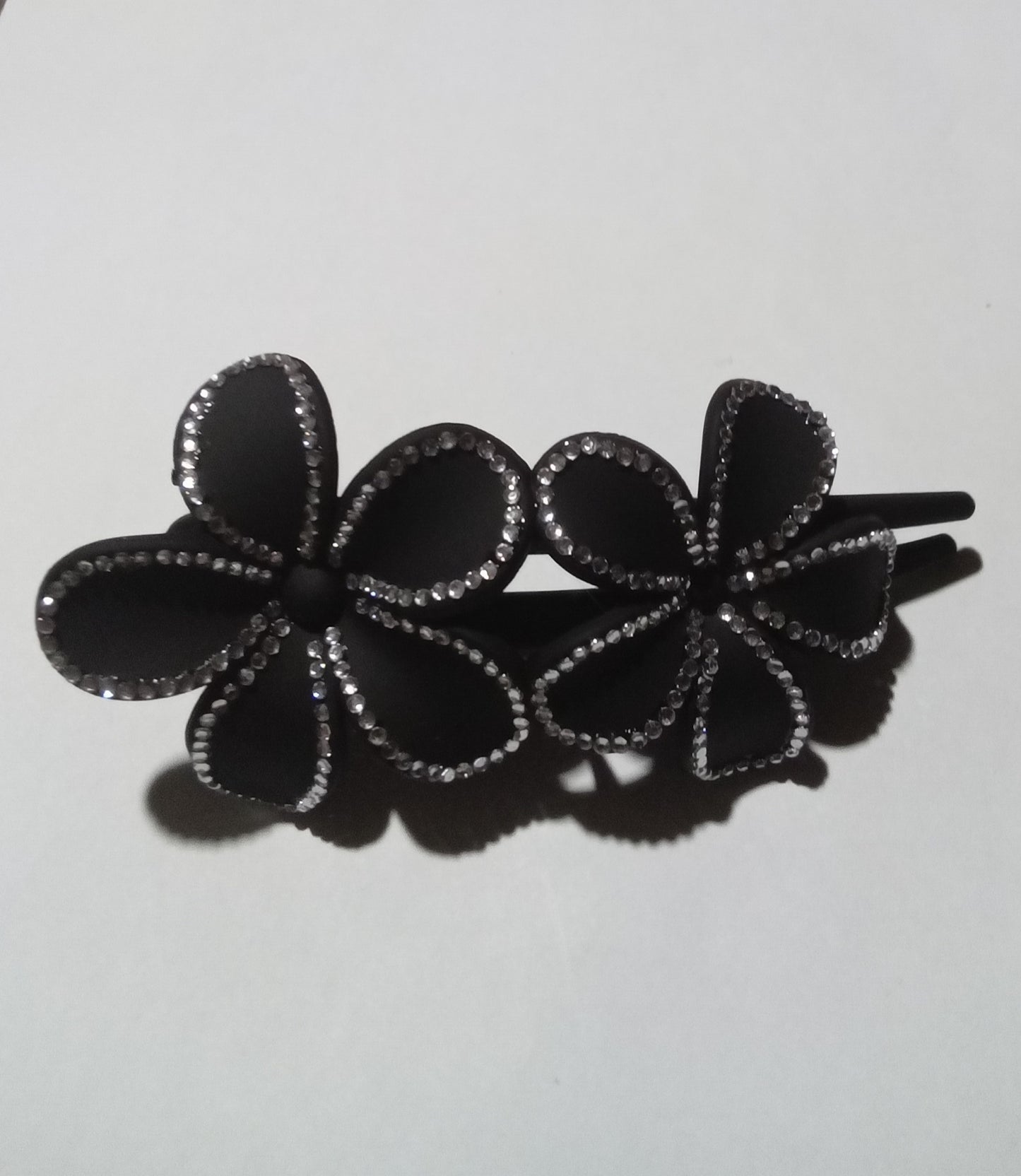 Rhinestone flower clamp clip
