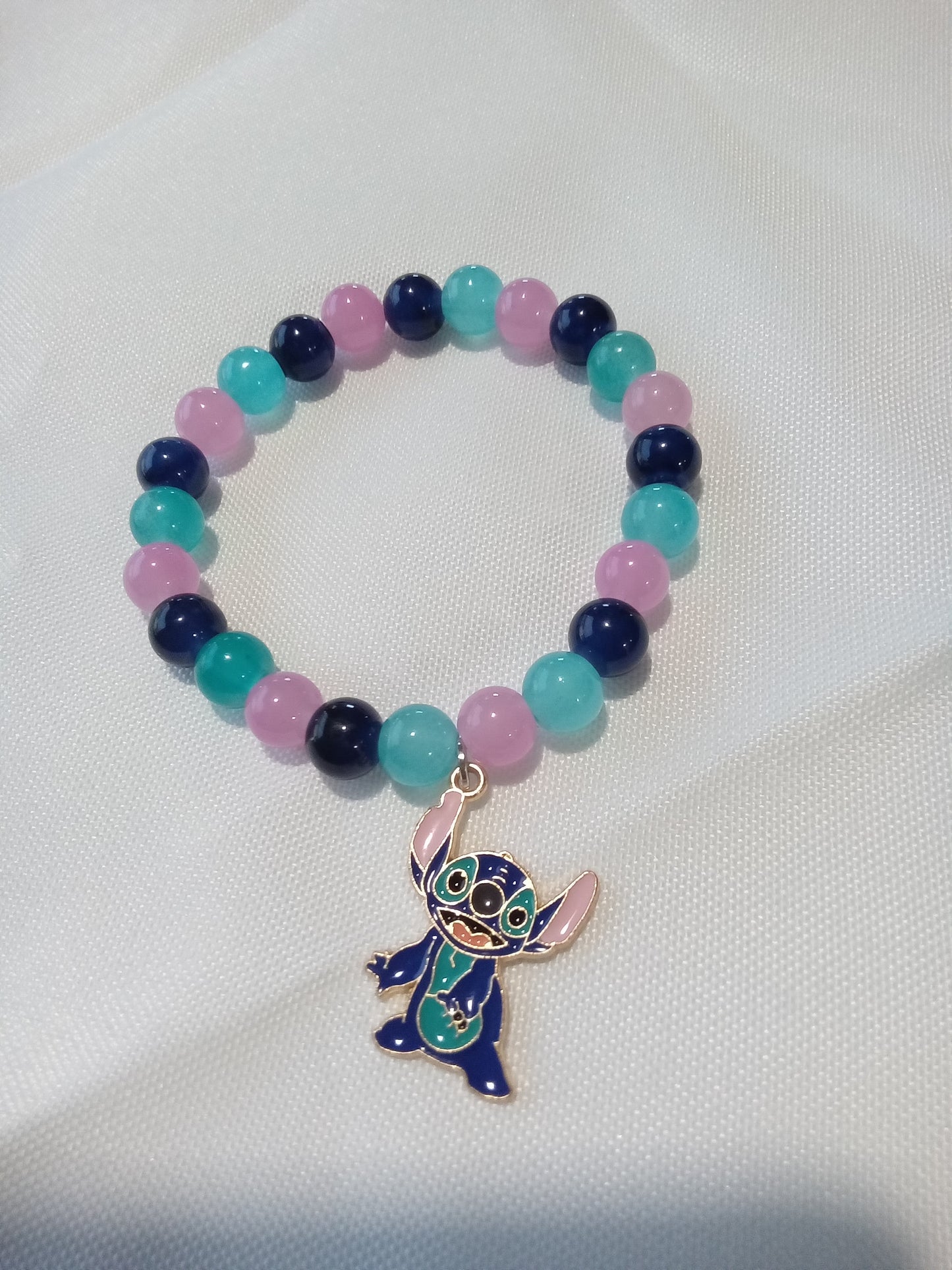 Beaded Bracelets with Stitch Charms