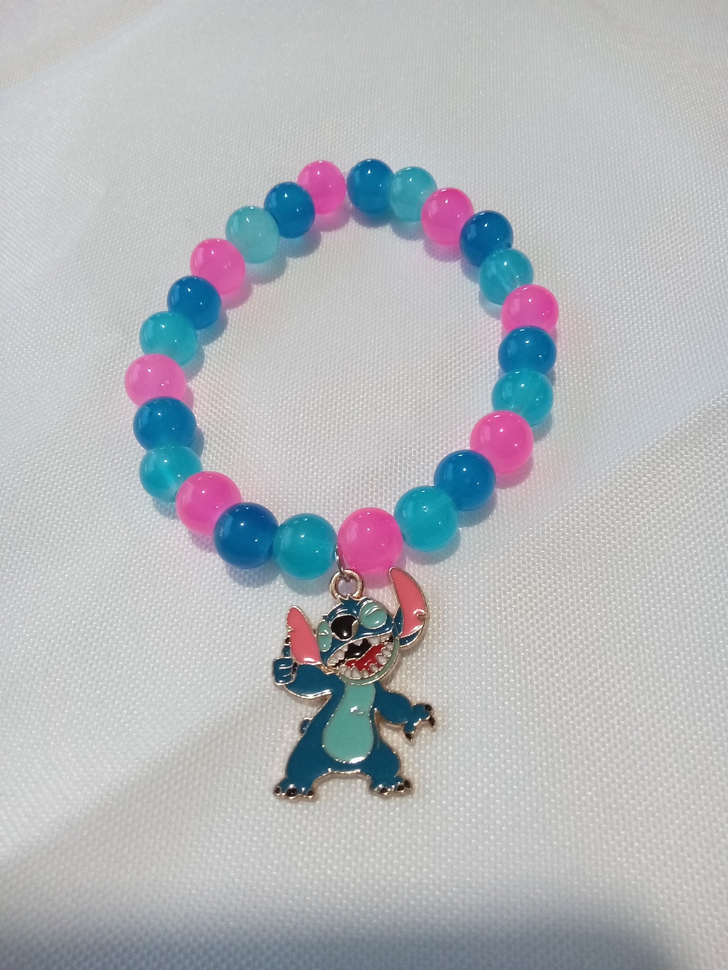Beaded Bracelets with Stitch Charms