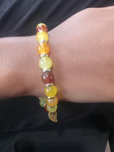 Fall/Autumn inspired Beaded Bracelet
