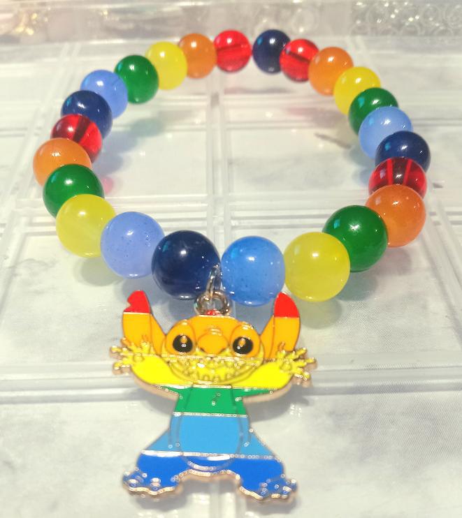Beaded Bracelets with Stitch Charms