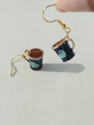 Coffee cup earrings