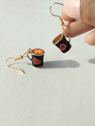 Coffee cup earrings
