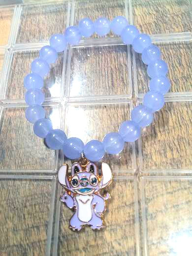 Beaded Bracelets with Stitch Charms