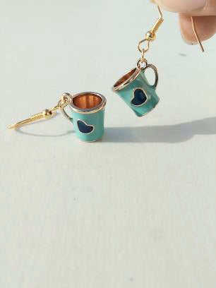 Coffee cup earrings