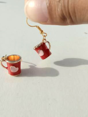 Coffee cup earrings