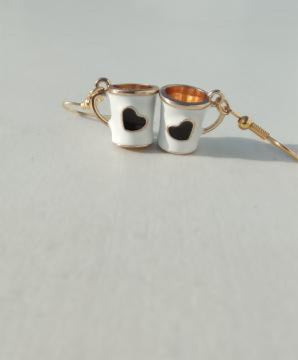 Coffee cup earrings