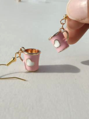 Coffee cup earrings