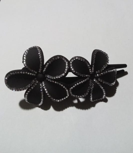 Rhinestone flower clamp clip