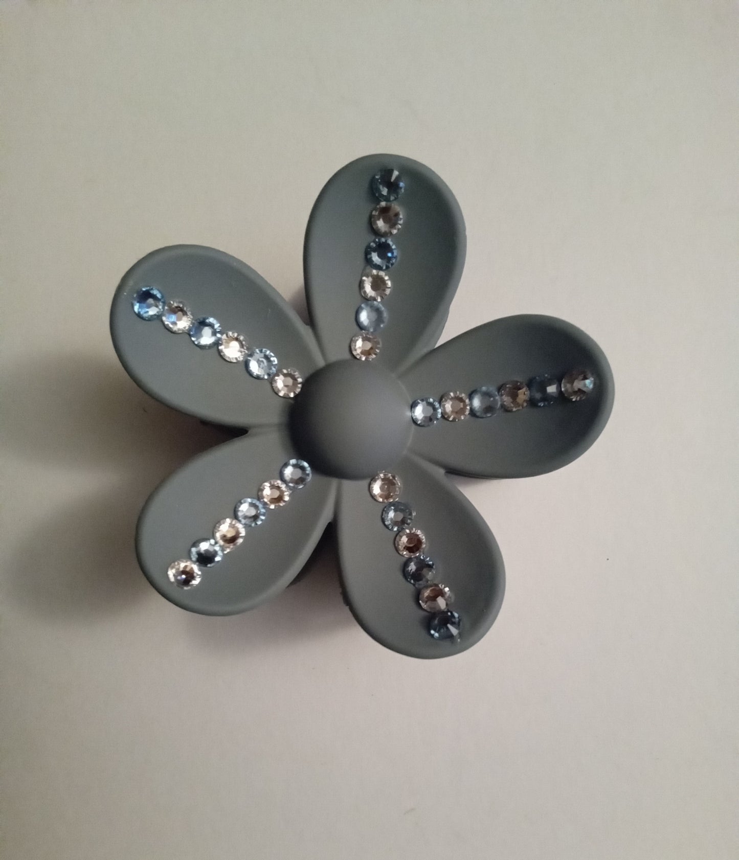 Flower Clips with Rhinestones