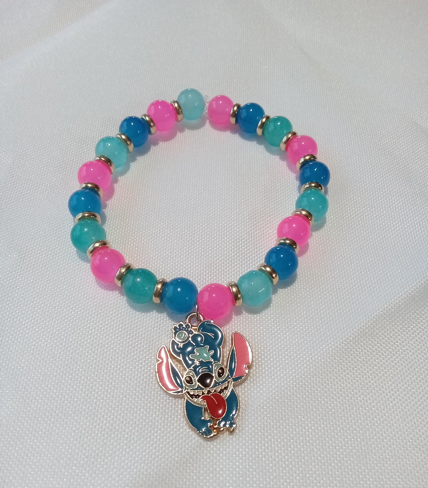 Beaded Bracelets with Stitch Charms