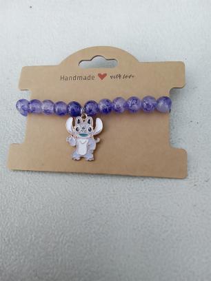 Beaded Bracelets with Stitch Charms