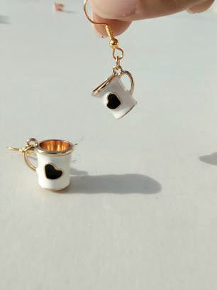 Coffee cup earrings