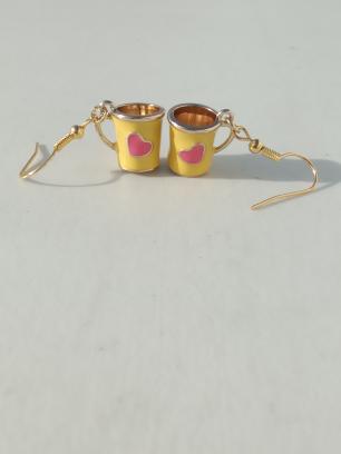 Coffee cup earrings