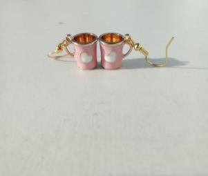 Coffee cup earrings